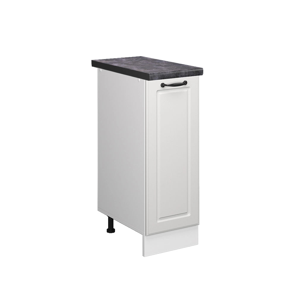 Armadio cucina dispensa alto R-Line Bianco rustico/Bianco 30 cm, PL Antracite Vicco