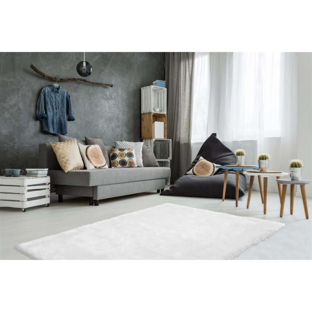 Tappeto Crown 100 in pelliccia sintetica bianco
