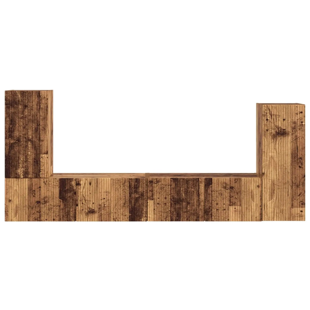 Set mobile TV 4 pcs Legno vecchio Legno multistrato 3409121