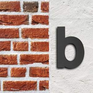Lettera "b" per numero civico 3D Arial 15 cm Antiruggine Con materiale di montaggio