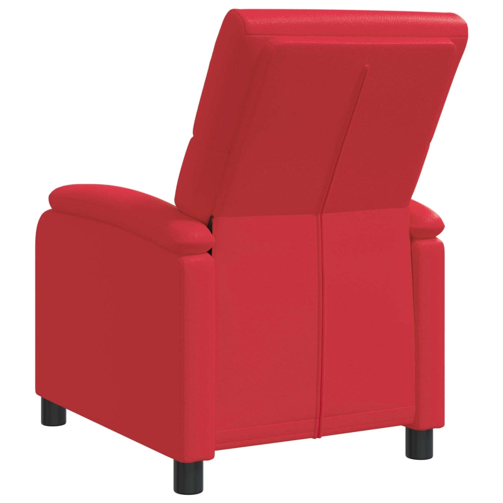 Divano Sedia-Poltrona reclinabile Rosso Similpelle 590911