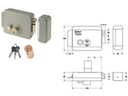 ELETTROSERRATURA PER CANCELLI CON PULSANTE SENZA TETTO 6880  mm.60 DX (Y68800601)    YALE