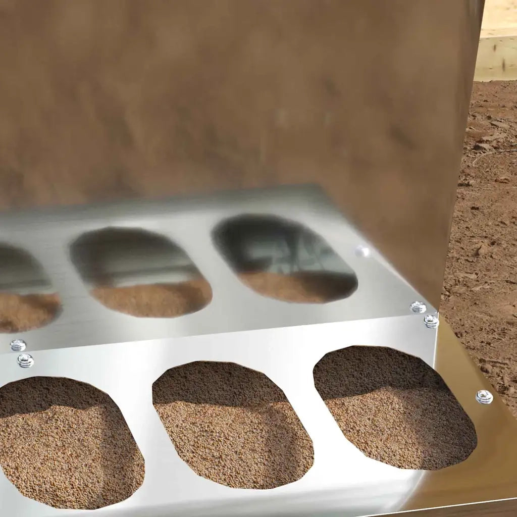 Feeder per pollo Argento 30 x 30 x 39 cm Acciaio zincato CFW2220936