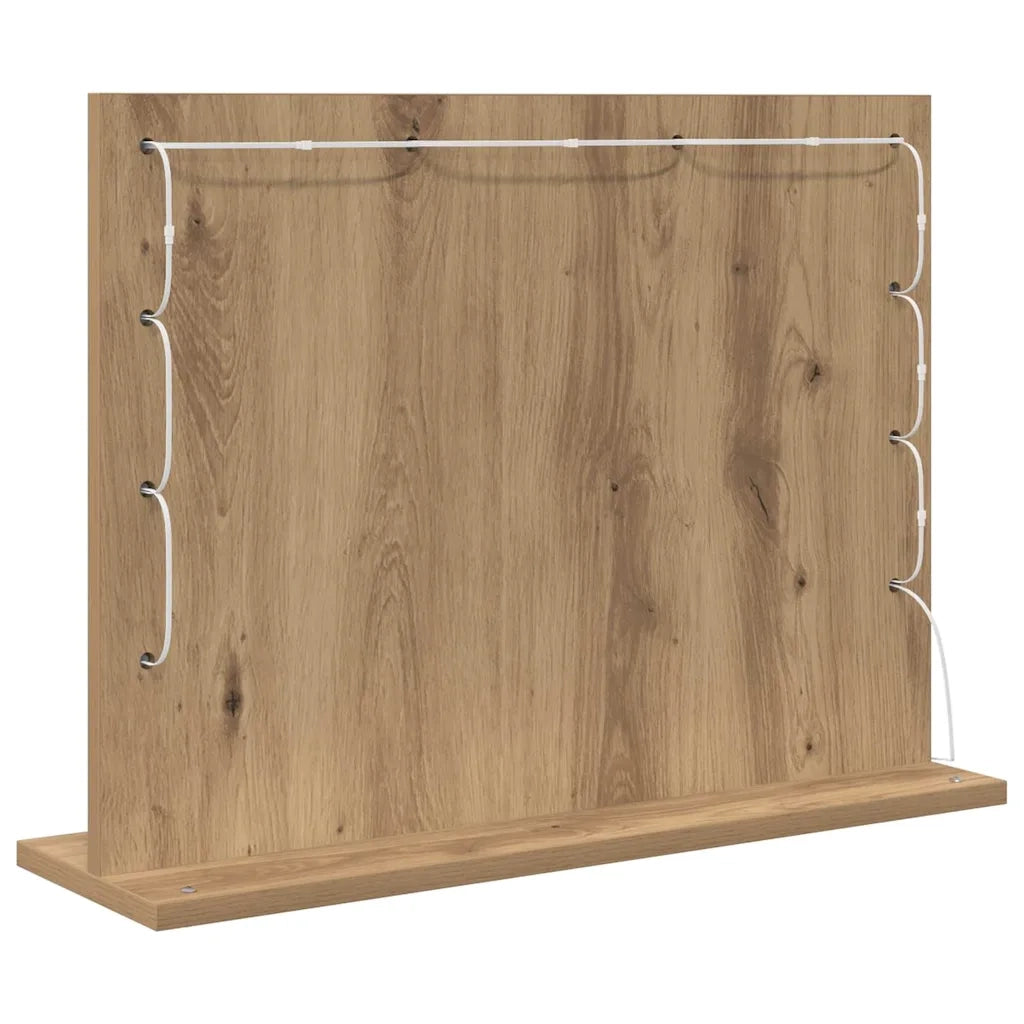 Specchio da Vanità Rovere artigianale 60 x 45 x 18 cm 868316