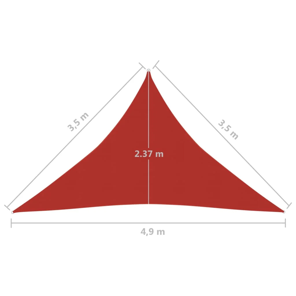 Vela in tessuto per ombrellone 160 g/m² 3,5 x 3,5 x 4,9 m HDPE rosso 02_0009259