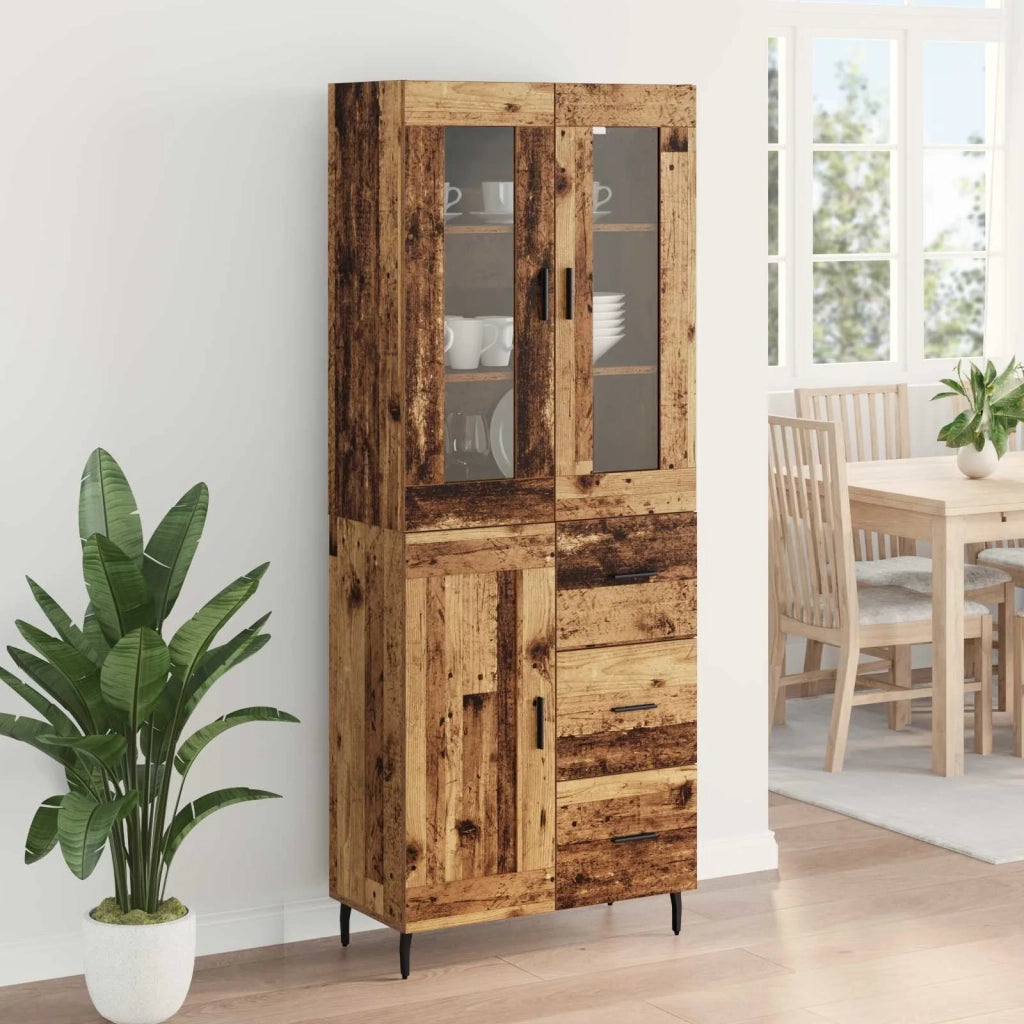 Credenza con cassetto 2 pcs Legno vecchio Legno multistrato