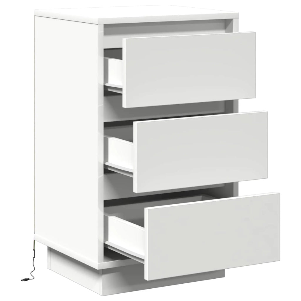 Comodino | Armadio da Notte | Mobiletto da notte Bianco 39 x 34,5 x 65 cm Legno multistrato