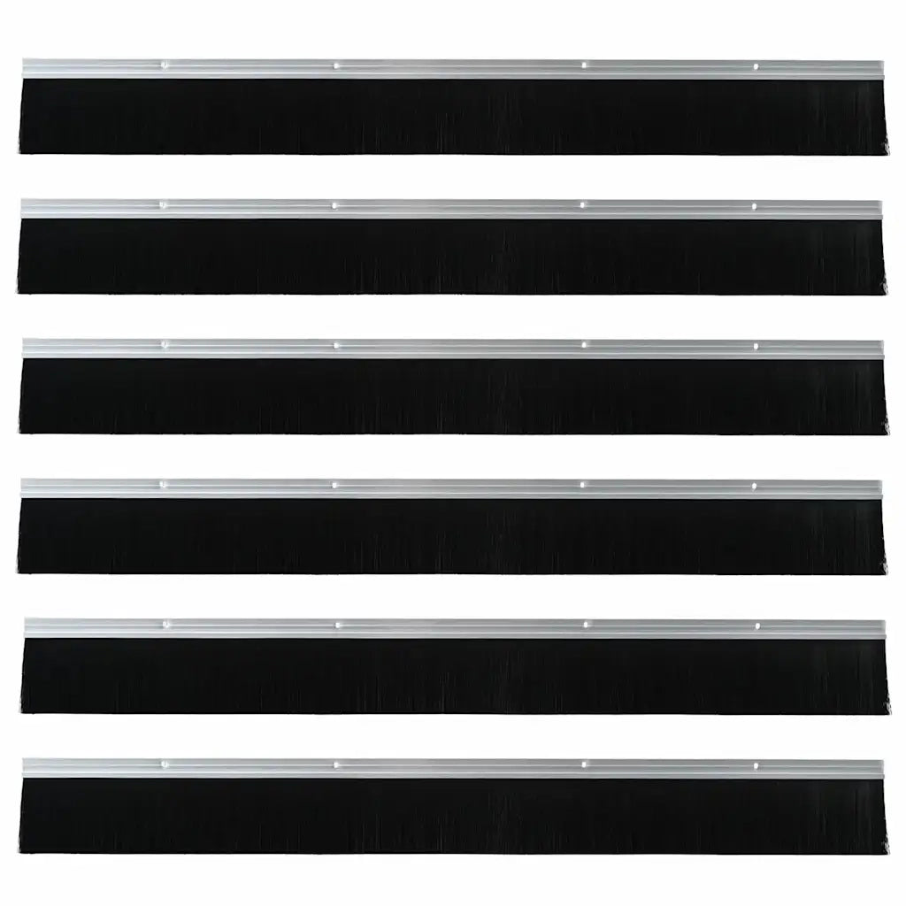 Spazzole per porte a vite 6 pcs Argento 100 cm 42019493