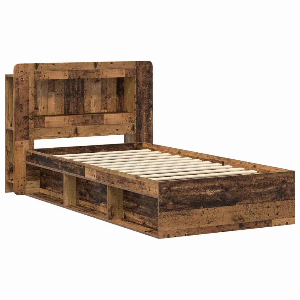 Telaio del letto con storage Legno antico 90 x 190 cm 3433442