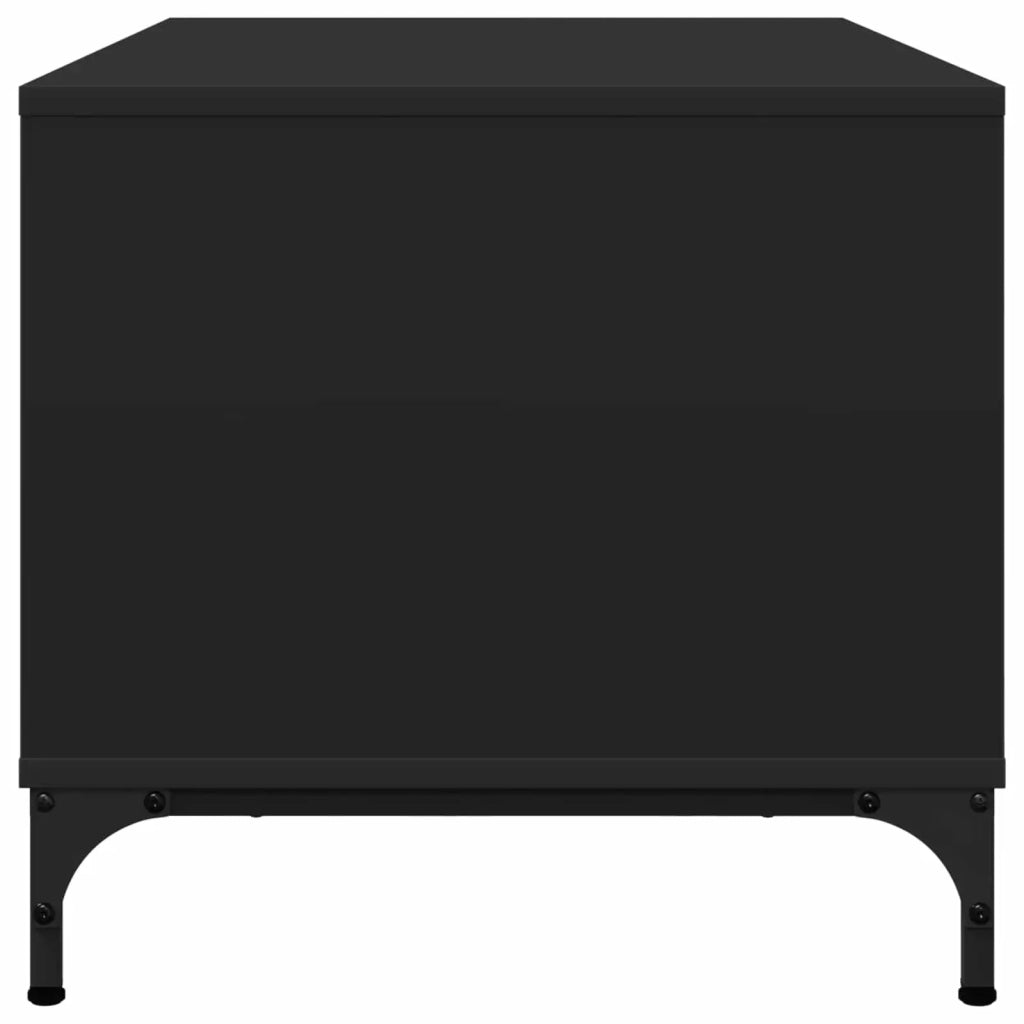 Tavolino da salotto con cassetto Rovere Nero 90 x 49 x 46 cm 883445