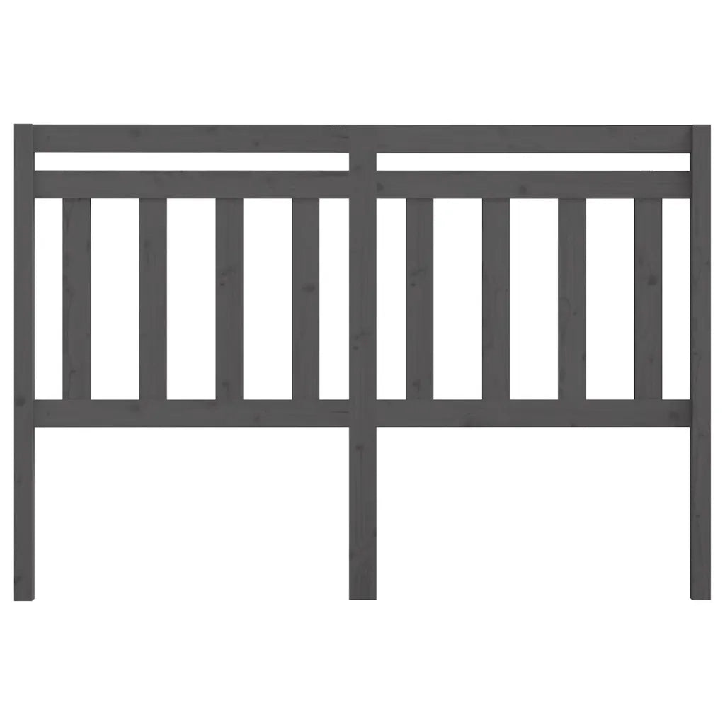 Testiera per Letto-Testata-Testiera Decorativa Grigia 126x4x100cm in Legno Massello di Pino 251890