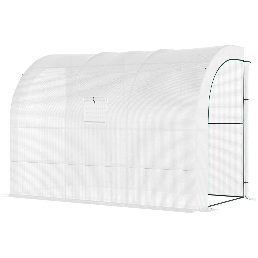 Serra da Balcone con Ripiani 3 Livelli ¨C zephmum ¨C Bianco 300x150x213 cm