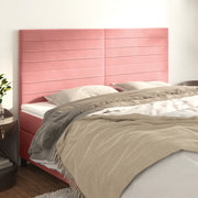 Testiera-Testata-Testiera Decorativa Rosa 180x5x118/128 cm Velluto 293547