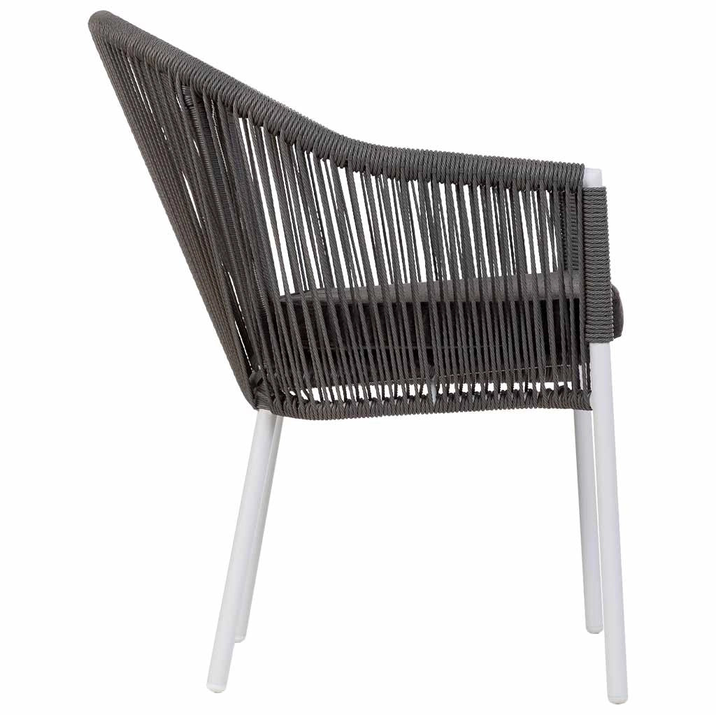 Sedia in rattan sintetico grigio 57x63x84,5