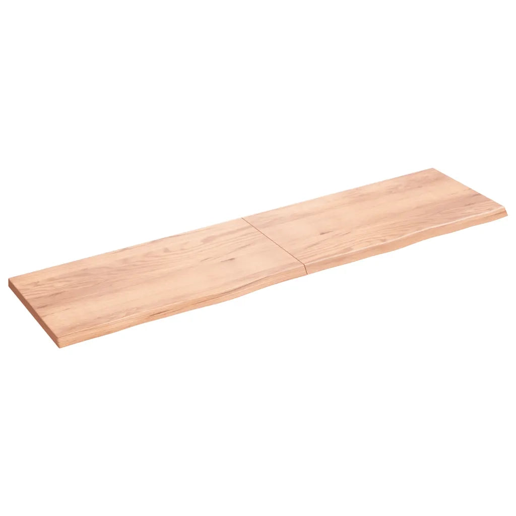 Piano Bagno Marrone 200x50x(2-4) cm Legno Massello Trattato 3156173