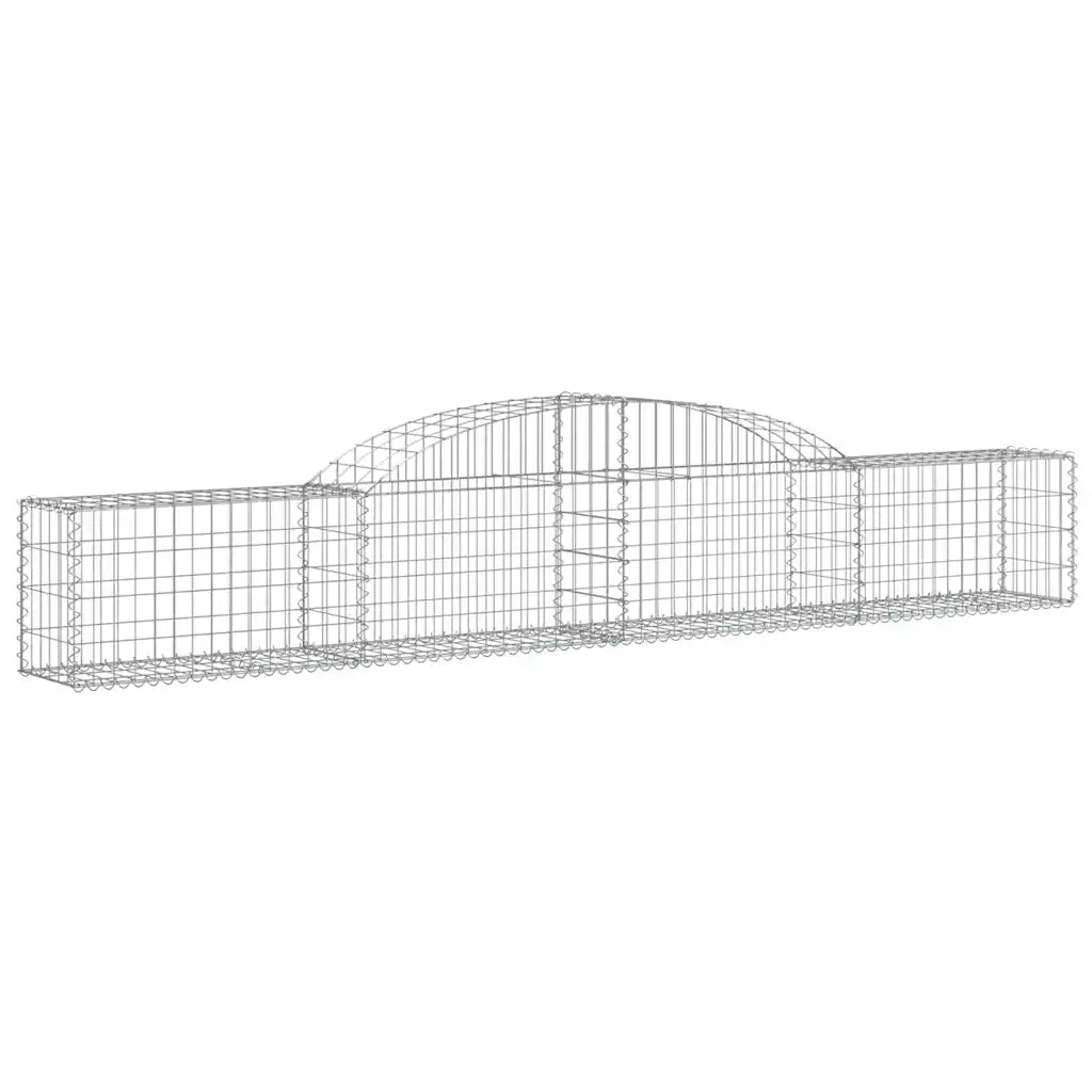 Cesti Gabbioni ad Arco 2 pz 300x30x40/60 cm Ferro Zincato 3146467