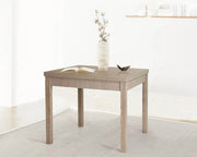 KIT TAVOLO ALLUNGABILE 90X90/180X79H GAMBE MM.50X50 FINITURA LARICE GRIGIO