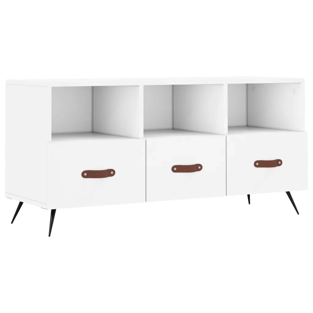 Mobile Porta TV Bianco 102x36x50 cm in Legno Multistratocod mxl 79043
