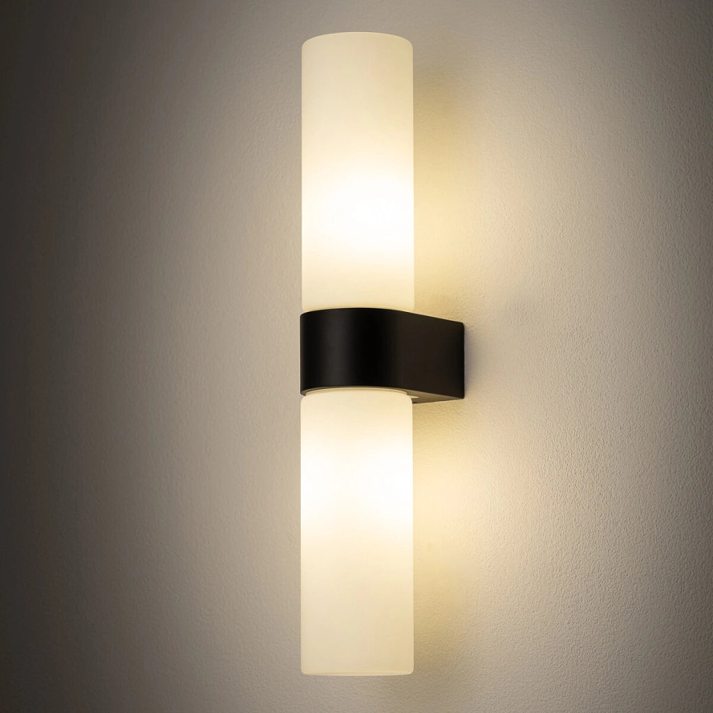 Applique NATALIE tubo verticale nero/bianco 2xG9 IP44 Nowodvorski