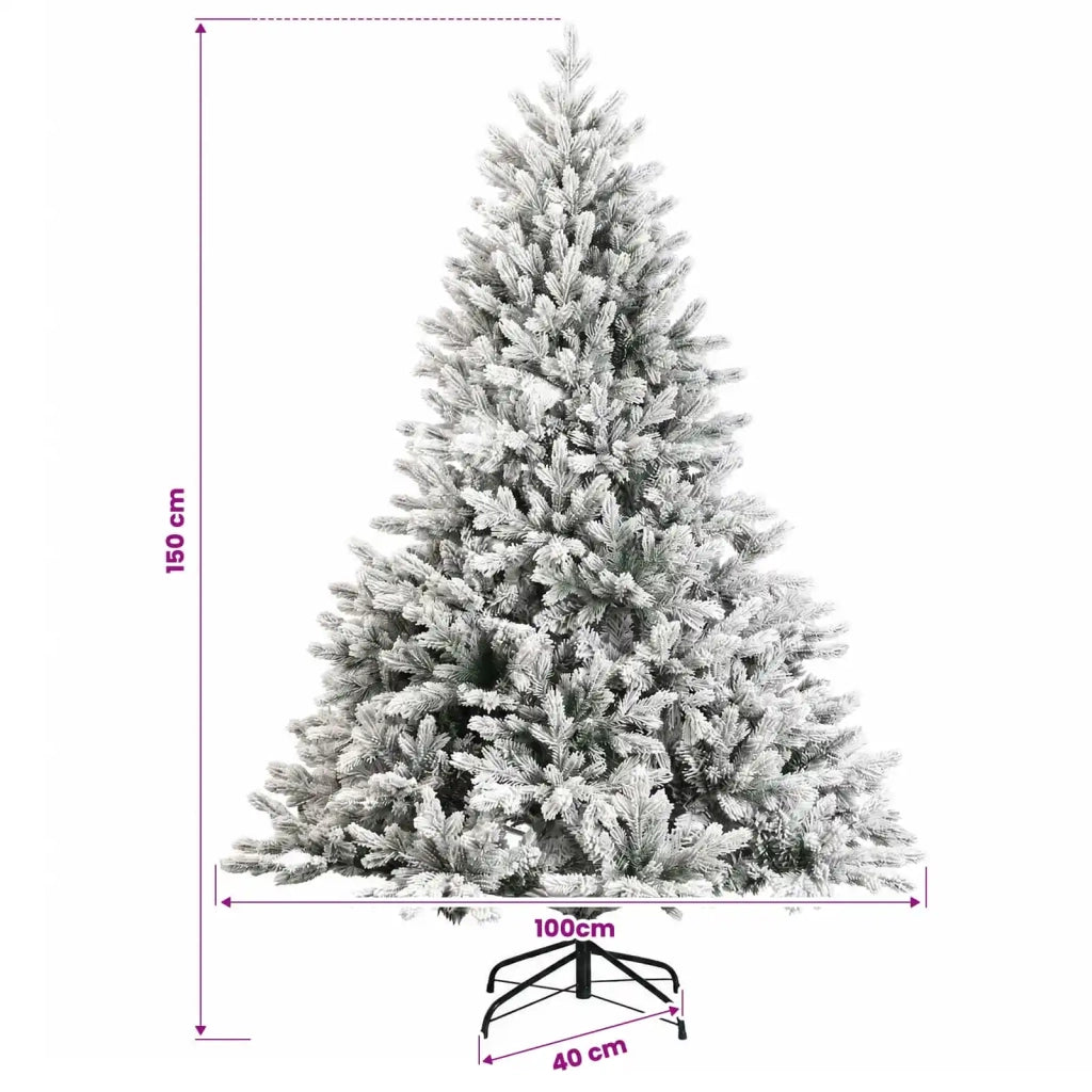 Albero di Natale Artificiale con Rami Pieghevoli 150 cm 150 LED 3465466