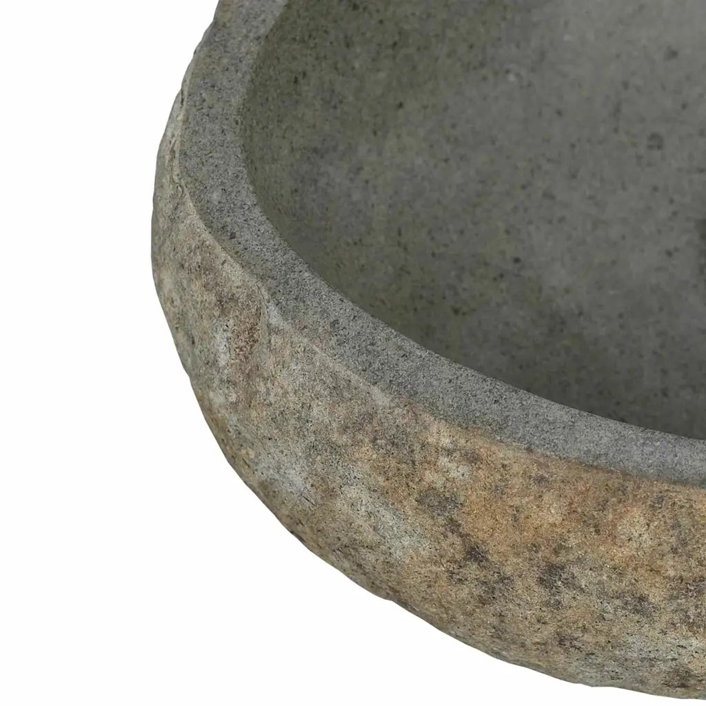 vidaXL Lavabo Grigio chiaro (38-45) x (30-35) x 15 cm Pietra di Fiume