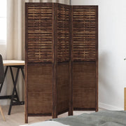 Divisorio Ambienti 3 Pannelli Marrone Scuro Massello Paulowniacod mxl 90793