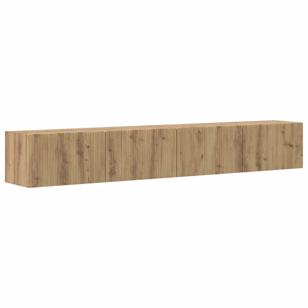 Mobile TV da parete 2 pcs Rovere Artigianale 98 x 31 x 29,5 cm 892248