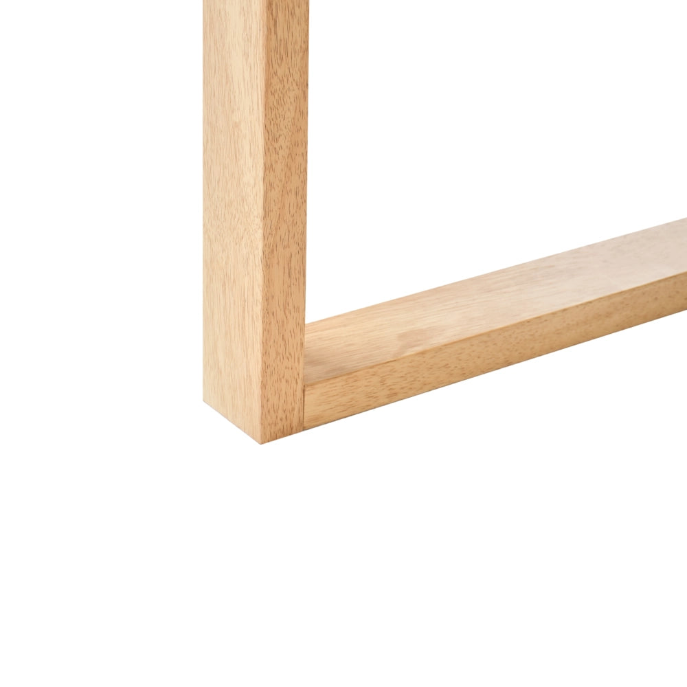 Tavolo da pranzo allungabile impiallacciato in legno di frassino chiaro MDF 160/200 x 95 cm Piano Design moderno Base a canale