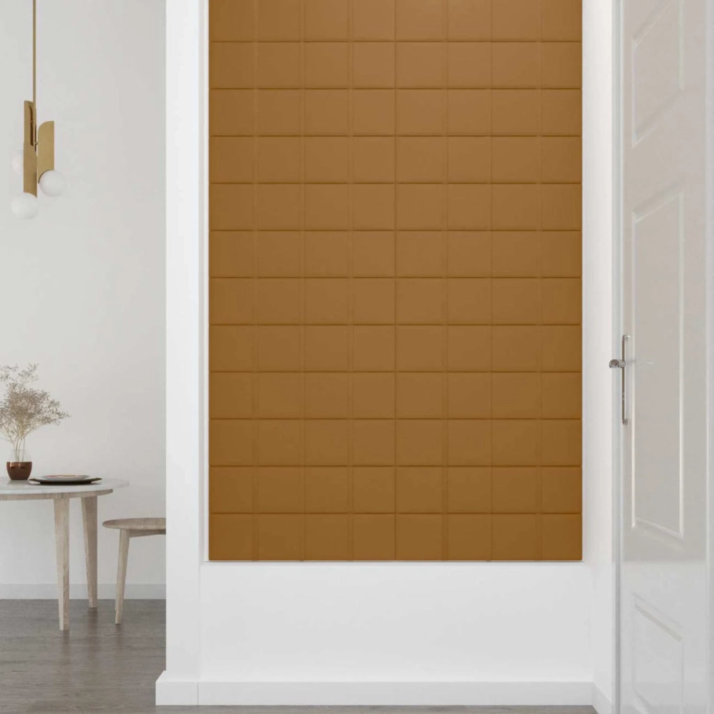 Testiera da Parete 12 pcs Marrone 60 x 15 cm Velluto 42046524
