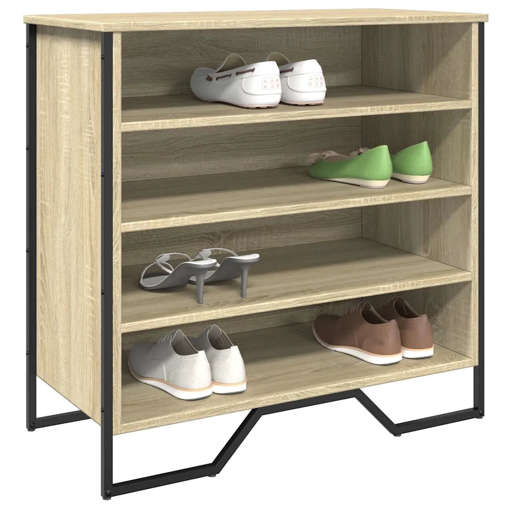 Scarpiera-Scaffale per scarpe Rovere Sonoma 80x38x78 cm in Truciolato