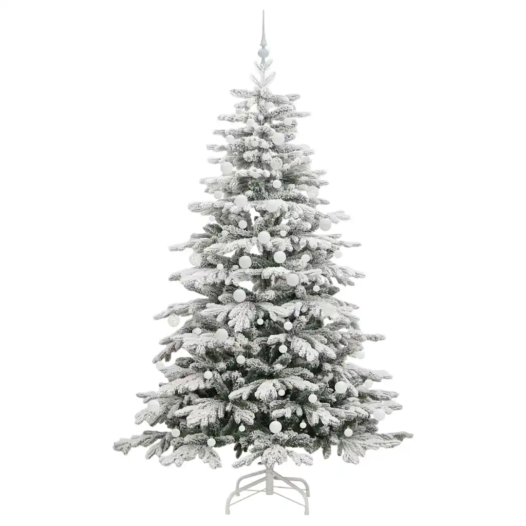 Albero di Natale Artificiale con Rami Pieghevoli Bianco 210 cm 3395652