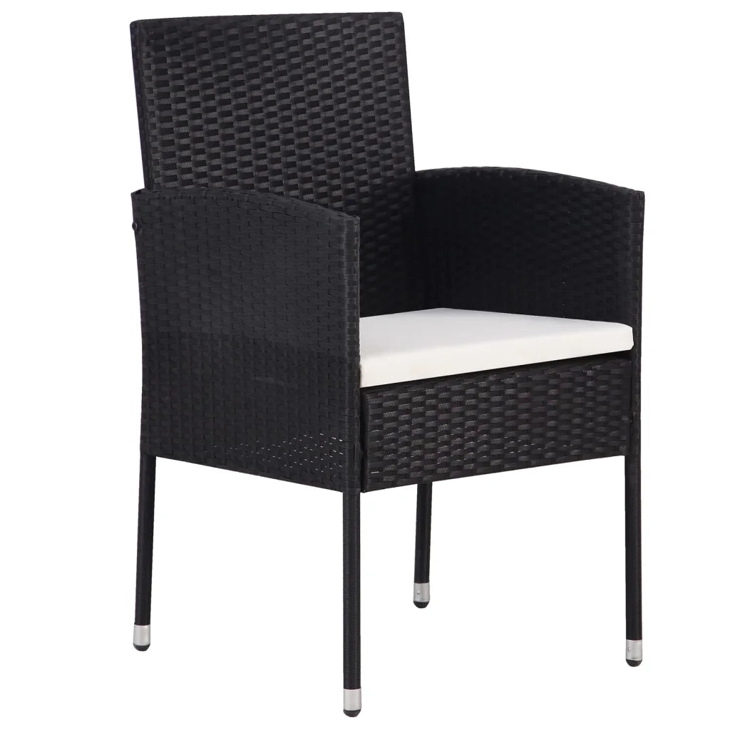 Set da Pranzo da Giardino 5 pz Nero 3099620
