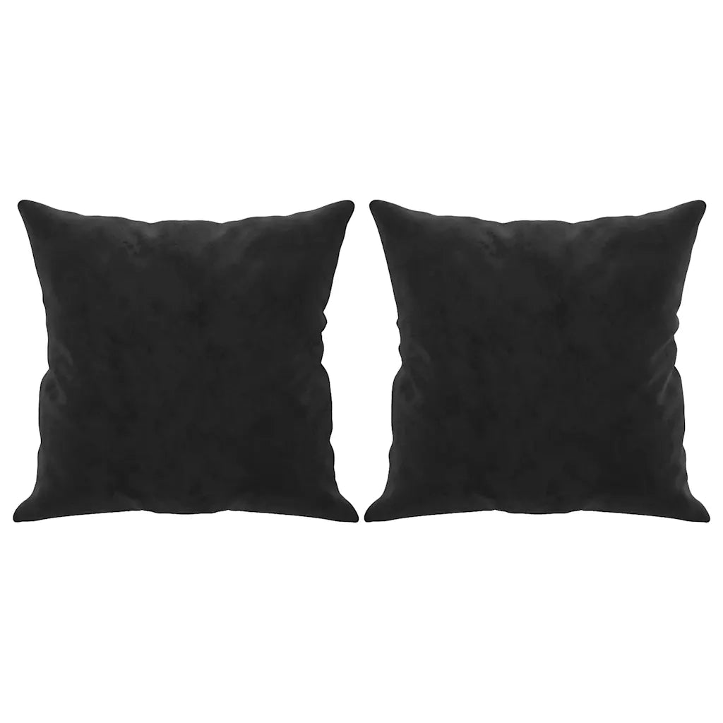 Divano a 2 Posti con Cuscini-Sofa 2 Posti con Cuscini Nero 140 cm in Velluto 993253