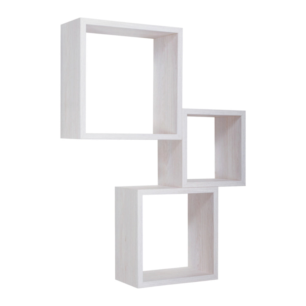 Set di 3 Mensole da Muro MODELLO INCUBO, Cubi Arredo, Mensole Cubo, Cubi da Parete. Misure 35x35 p15.5 cm 30x30 p15.5 cm e 25x25 p15.5 cm. Finitura  ROV. IMPERIALE - MADE IN ITALY