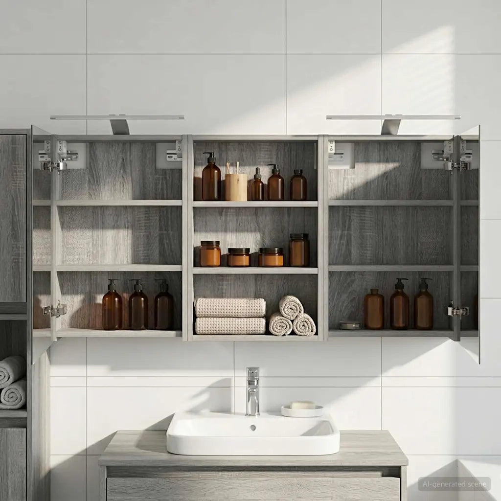 Set di Armadi da Bagno 3 pz 120 x 10,5 x 60,5 cm 3403741