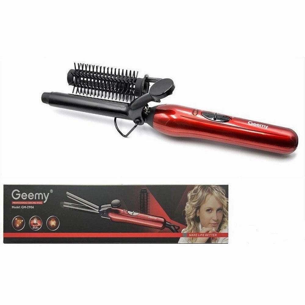 Trade Shop - Ferro Piastra Arricciacapelli Professionale 2in1 Ricci Mossi Con Pettine Gm-2906 -