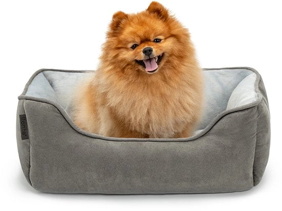 Letto per cani rotabile, morbido e confortevole 60x50 cm grigio chiaro/grigio scuro