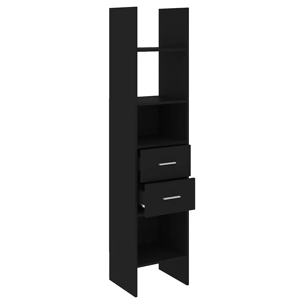 Libreria Nera 40x35x180 cm in Legno Multistrato 803417