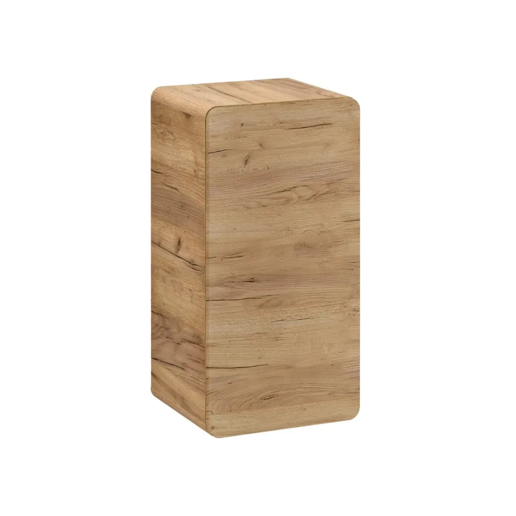 Mobile da bagno ERBANO – 1 porta – Colore rovere chiaro – Compatto e sospeso