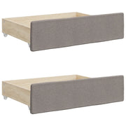 Cassetti da Letto 2 pz Tortora in Legno Multistrato e Tessuto CFW4311676