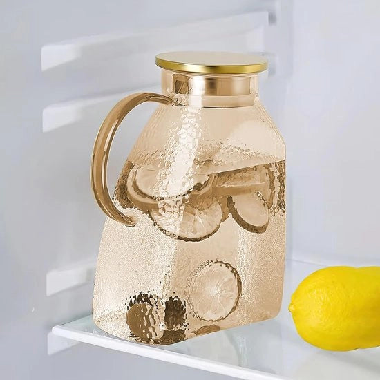Caraffa in vetro con tappo - stile elegante per acqua - 1500 ml - vetro