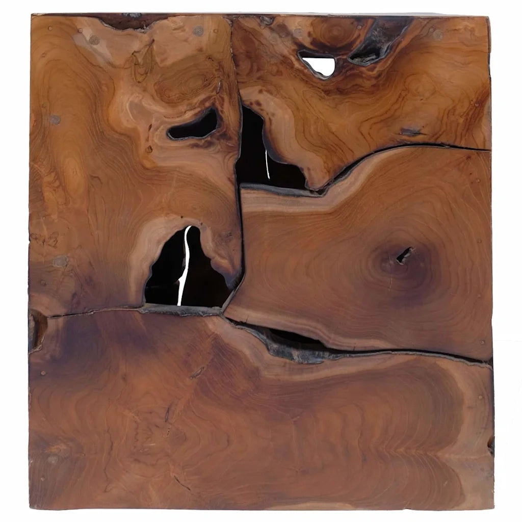 Sgabelli 2 pz Marrone 40x40x45 cm in Legno Massello di Tek 4 Pz 274355