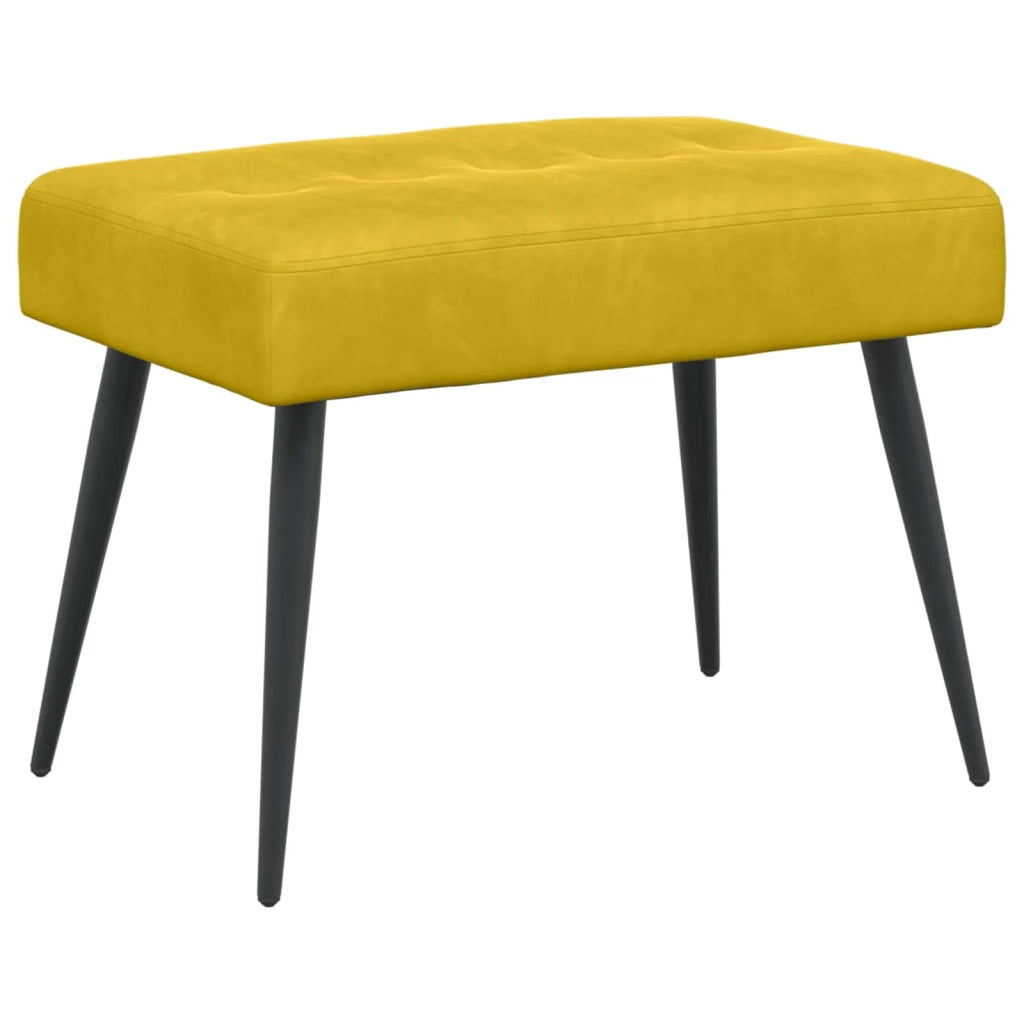 Panchina con bottoni imbottiti Giallo 60 x 40 x 45 cm Velluto 42038508