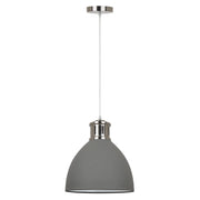 Lampada a sospensione Italux Lola industriale grigio nichel