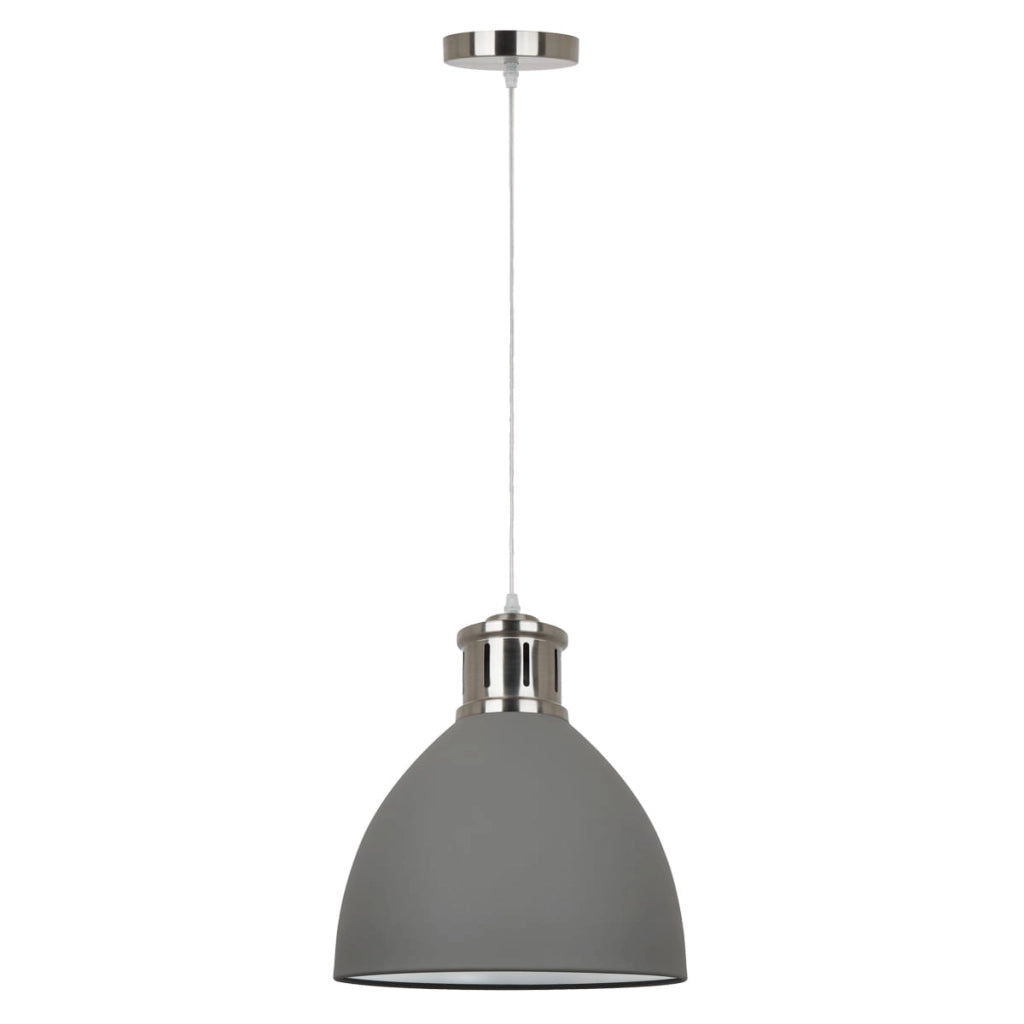 Lampada a sospensione Italux Lola industriale grigio nichel