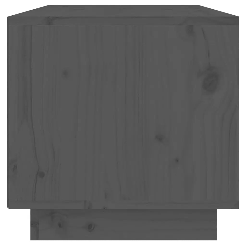 Mobile Porta TV Grigio 60x35x35 cm in Legno Massello di Pino 813826
