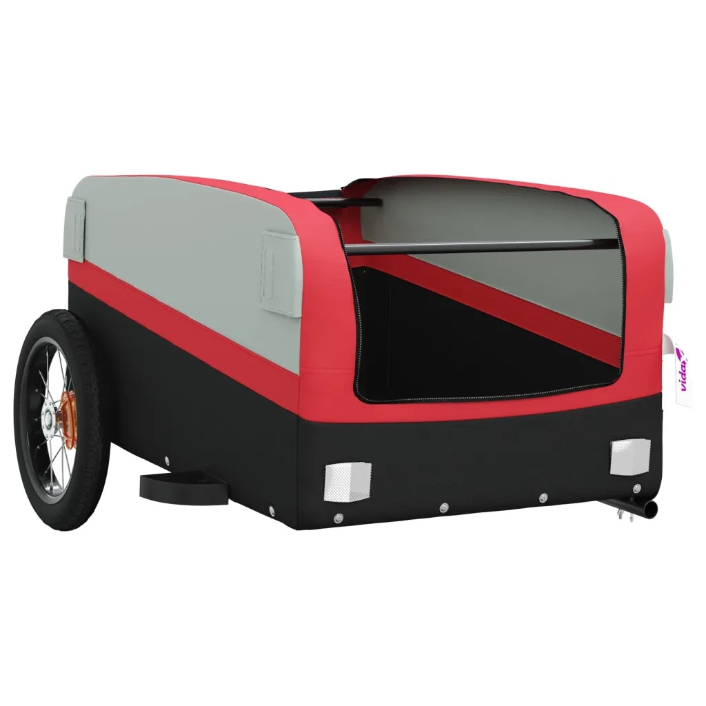 Rimorchio da Bici Nero e Rosso 30 kg in Ferro CFW6301776