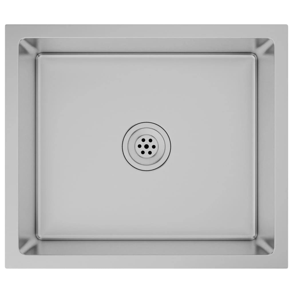Lavello da cucina fatto a mano 51 x 44 cm acciaio inox argento 02_0002453