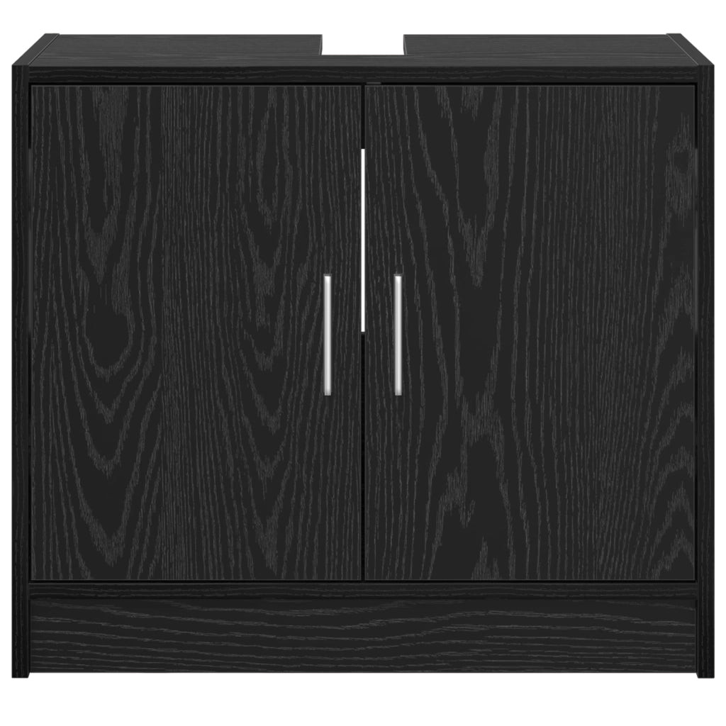 Mobile Lavabo Rovere Nero 63x29x55 cm Legno Ingegnerizzato