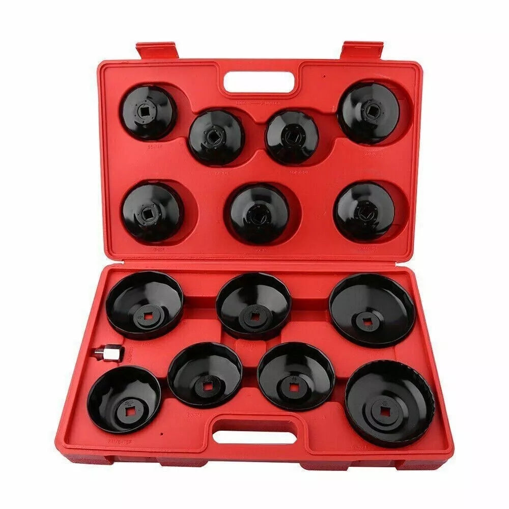 CHIAVI COPPE SMONTAGGIO FILTRO OLIO KIT 15pz CHIAVI COPPE SMONTARE FILTRI